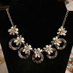 Time and Tru Tortoiseshell & Crystal Statement Necklace